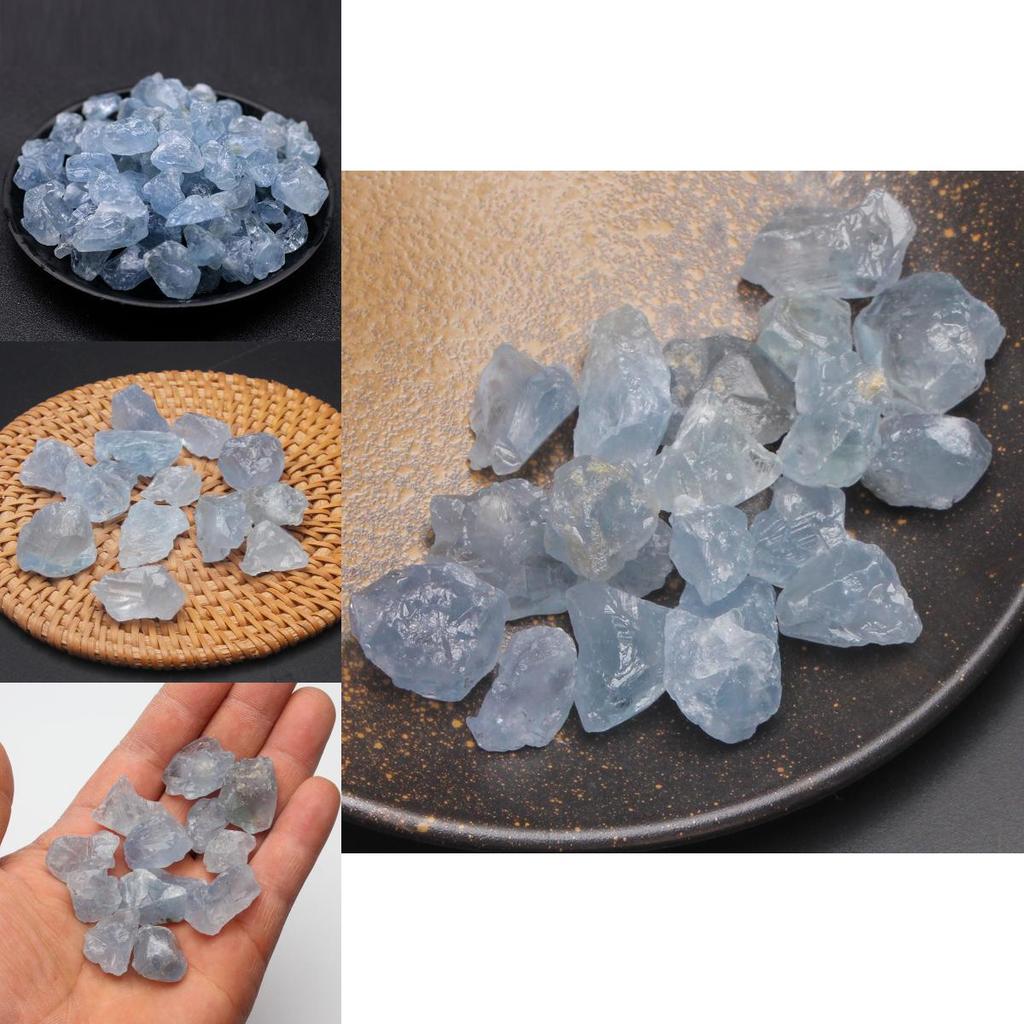 Exquisite Natural Blue Celestite Mineral Quartz Crystal Rough Stone For Reiki Healing
