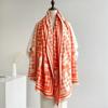 New simple versatile carriage scarf women's imitation cashmere thickened thermal air conditioner shawl double-sided fringed scarf