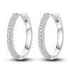 Silver Plated Woman Hoop Earring Simple Pendientes Eardrop U Shape Original  Earring Jewelry Gift