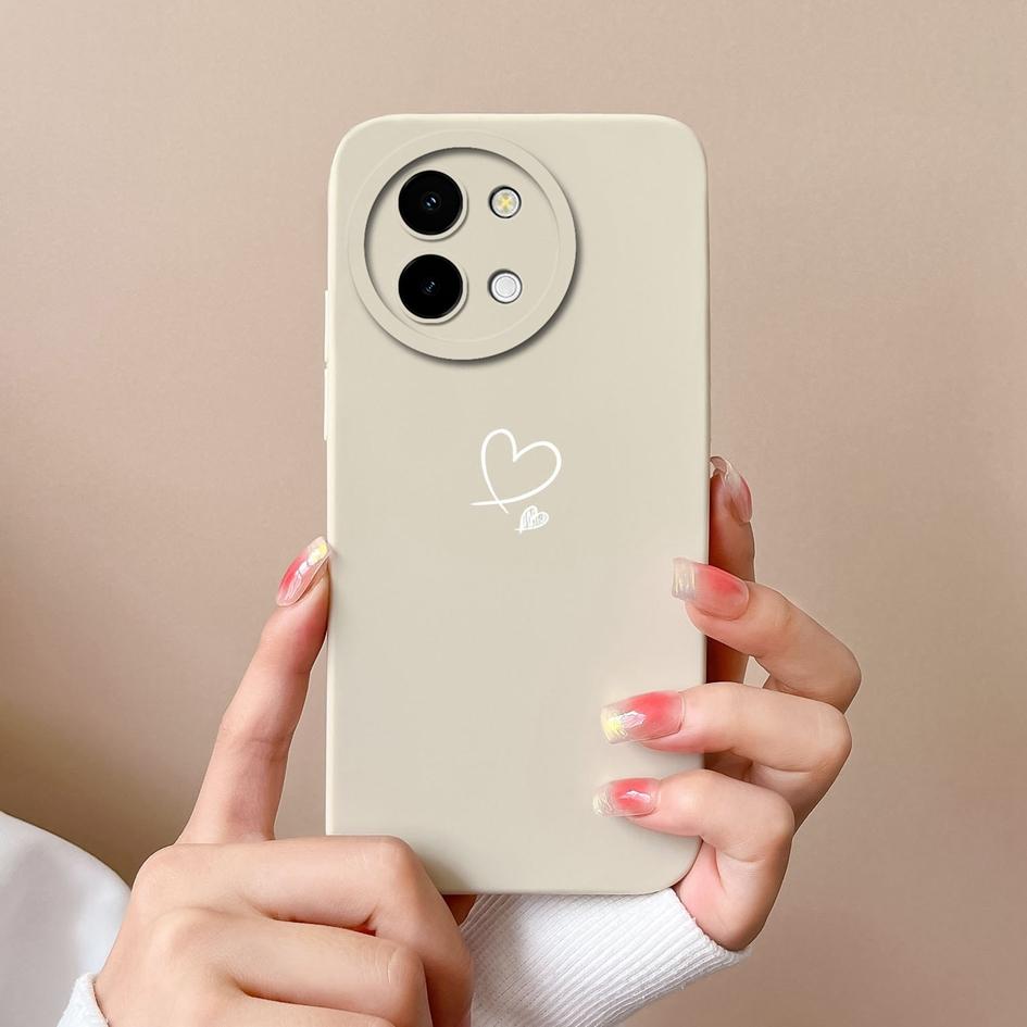 Cover Morbida in Silicone Per Vivo Y38 Y03 Y200i T3x Y28 4G 5G Custodia per Telefono Alta Qualità Lusso Cuore Amore Capa Protezione Schermo Bumper Carini Per Vivo Shell