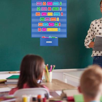 Tableau de poche transparent à 7 rangées pour emploi du temps, aide pédagogique pour la grammaire en classe