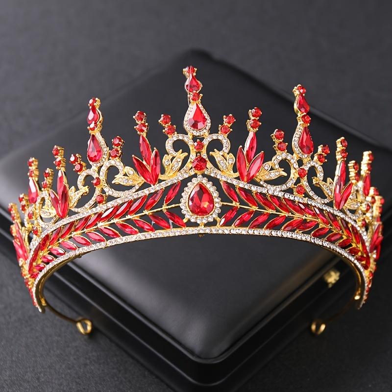 Baroque Crystal Crown Tiara Rhinestone Prom Princess Diadem Bridal Wedding Hair Accessories Jewelry Crown Tiara For Women Bride