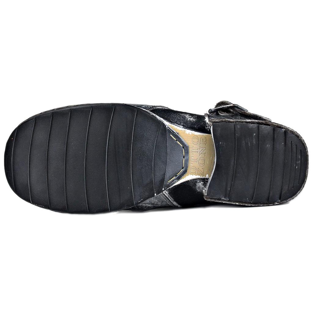 OSSTONE Genuine Leather Chukka Mountain Bike Size US Snowflake Black Men's Boots, 7.5 (M), 40EU, Color (OS-5008-1-AI-JP-R)