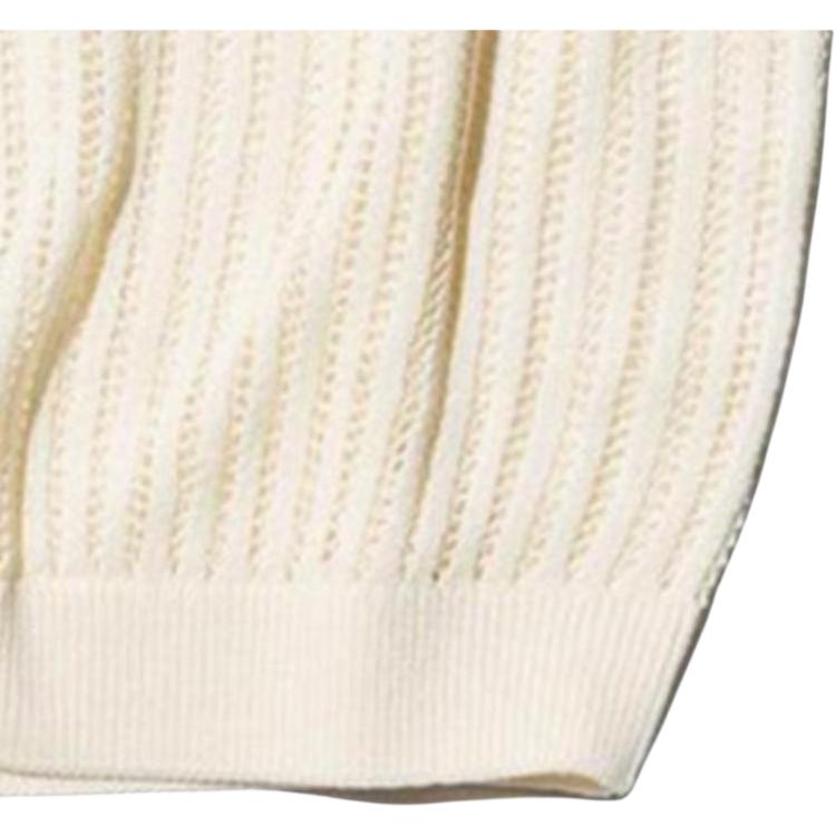UNIQLO Solid Color Round Neck Lightweight Sleeveless Knit Top Women tops Off-White 467796-01