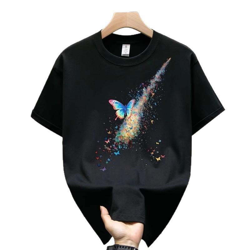 American Trendy Brand Short-Sleeved Pure Cotton Men'S Printed T-Shirt Trendy Men'S And Women'S Versatile Round Neck T-Shirt Men'S