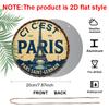 2D Flat, 1pc Vintage-Inspired Paris Eiffel Tower Art - Rustic Round Aluminum Sign with Inspirational Quote, Perfect for Living Room, Bedroom, or