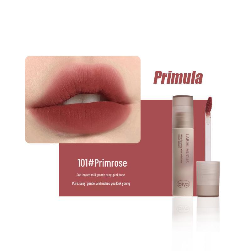 Biya Velvet Matte Long-Lasting Lip Glaze: High-Pigment, Non-Stick, Light Mist Mousse Finish.