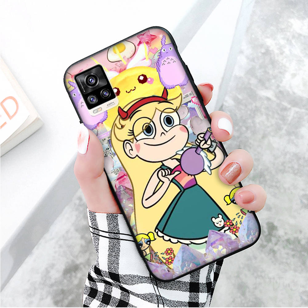 Black Case for Xiaomi Redmi 13C Note 9 iPhone XR 7 8 14 15 11 12 13 X XS Pro Max Samsung A25 S23 S24 FE Ultra Plus Star Vs the Forces of Evil