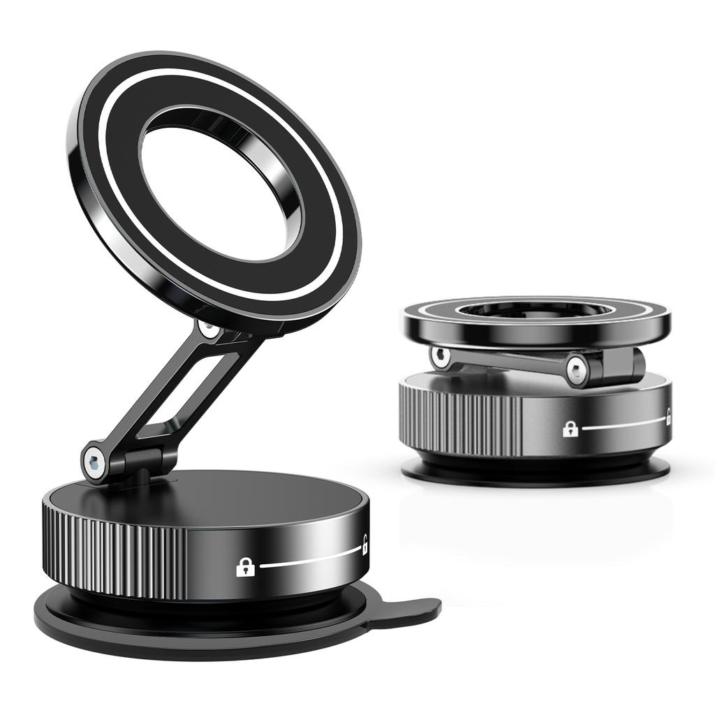 K11 Foldable Vacuum Magnetic Phone Stand Desktop Car Metal Cellphone Holder