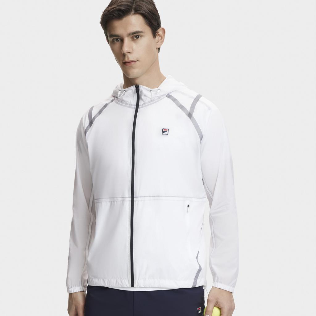 Fila Jackets Men's White Hooded Moderate Soft Shell A11M423711FWT