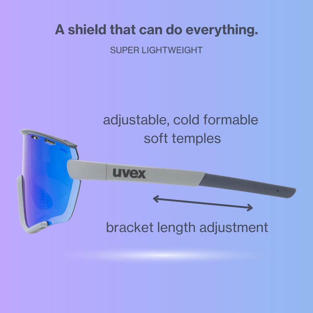 Uvex Sportstyle 236 Sports Sunglasses with UV400 Mirrored and Clear Lenses Protection, Lenses, Anti-Fog,