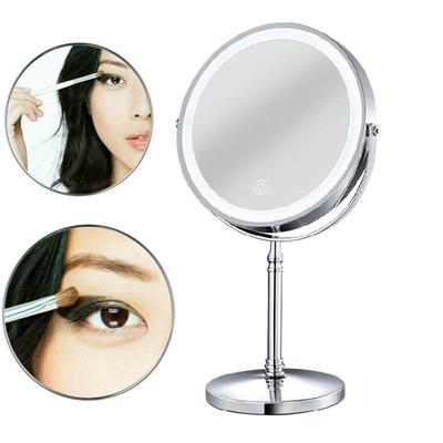 With LED Light Makeup Mirror Double-sided Vanity Mirror Bathroom Cosmetics Mirror  Home