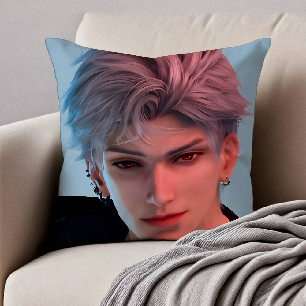 

Игра Любовь и Глубокий космос Наволочка для подушки Sylus Наволочка против пылевых клещей Невидимая молния Шелковистый короткий плюш Чехол для диванной подушки 12x12Inch