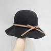 Hat women's spring and summer sunshade fashion bucket hat elegant temperament casual travel sunscreen hat white versatile top hat