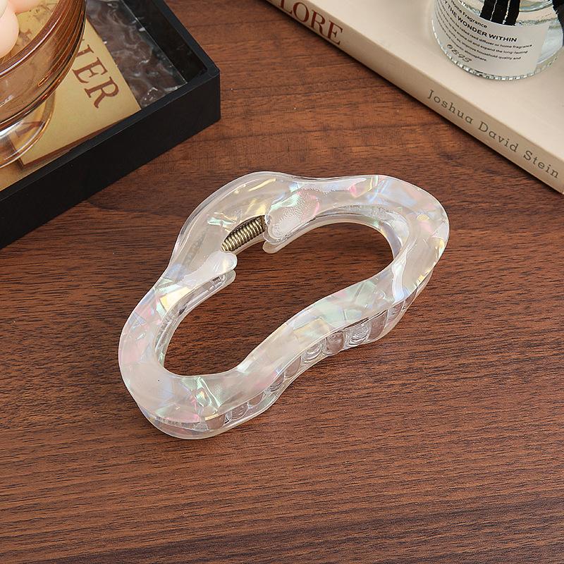 Simple Cloud~ Grab Clip High-End Temperament Hairpin Temperament Back Head Plate Hairpin Sweet Hollow Hair Grab Accessories