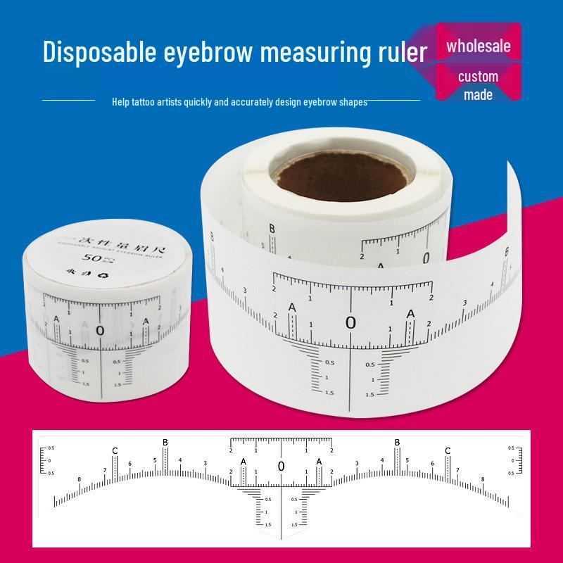 Golden Ratio Eyebrow Shaping Tool: Disposable Soft Ruler for Tattoo Positioning & Design