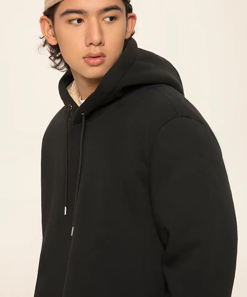 Men's Lambswool Hoodie - Plus Velvet, Thick, Loose Fit, Cold-Resistant, Hooded Jacket for Teens (Autumn/Winter)