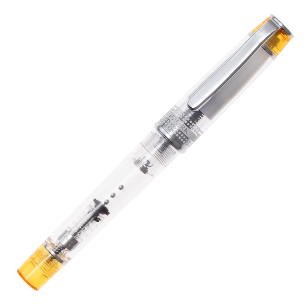 PILOT Fountain Shikisaiai Fine Transparent PFPR1TOF Pen, Prera, F, Nib, Orange,
