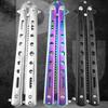 Foldable Practice Training Butterfly Comb Stainless Steel Beard Moustache Brushe Salon Hairdressing Styling Tool