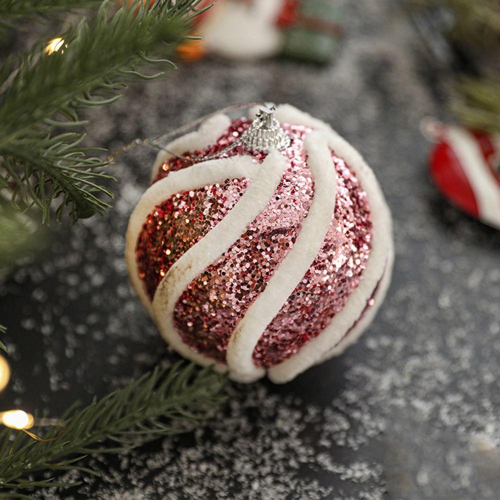 8cm Sequins Christmas Ball Pendant Cartoon Merry Christmas Tree Decor  Hotel Office Decor