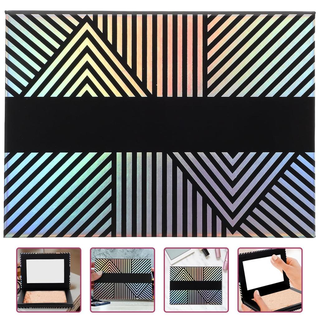 Frcolor Makeup Palette Eyeshadow Makeup Palette with Empty Makeup Makeup Storage DIY Case Case, Box, Mirror, Palette, Rectangular, Eyeshadow, Blush,