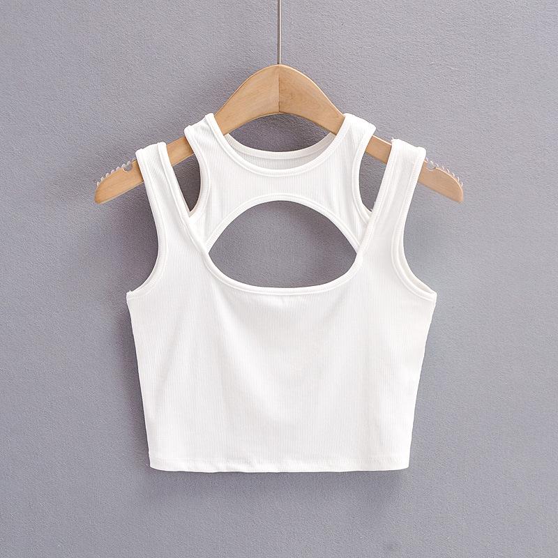 

Лето, Новое поступление, женские однотонные сексуальные повседневные топы из 2 предметов, укороченные топы для женщин L белый