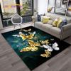 3D Luxury Dream Butterfly Flower Carpet Rug for Home Living Room Bedroom Sofa Doormat Decor,Kid Play Area Rug Non-slip Floor Mat