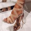 2026 Women's Pumps Fashion Stiletto Heel Patchwork Mixed Colors Snake High Heels Casual Shoes Sandals