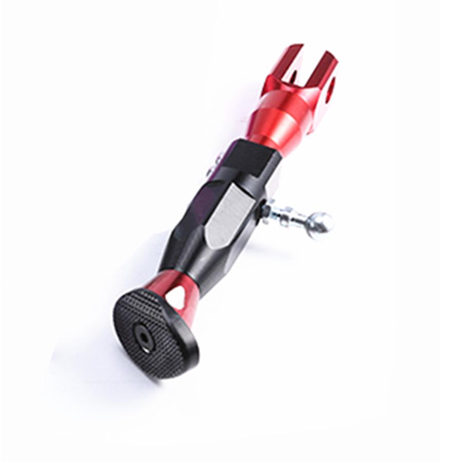 Universal Motorcycle Parts Adjustable Height 21-25CM Kickstands Motor Scooter Modified Foot Bracket CNC Aluminum Alloy Side Stands