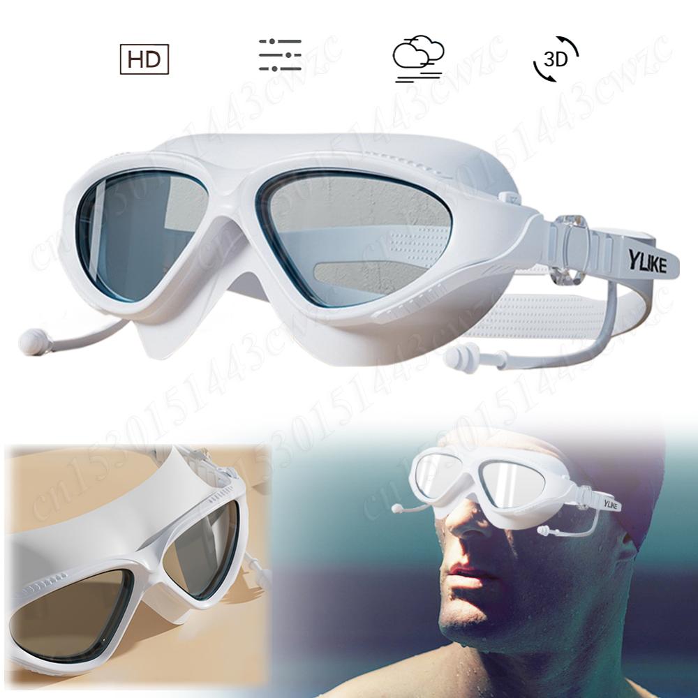 Men/Women Swimming Goggles Wide Vision UV Protection Professional Pool Eyewear Anti Fog Clear View Swim Goggles for Adults Youth