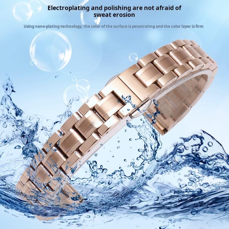 Dla każdej marki 10mm 12mm 14mm 15mm 16mm 17mm 18mm Stal nierdzewna Pasek do zegarka Damska Metalowa bransoleta Pasek damski Akcesoria