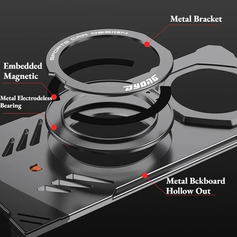 Luxury 360°Rotate Bracket Car Magnetic Armor Case for Huawei Mate X6 X5 X3 Aluminum Alloy Metal Rimless Heat Dissipation Cover