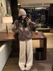 Retro lapel jacquard sweater women's loose winter new models are popular this year, versatile long-sleeved knitted cardigan jacket trend