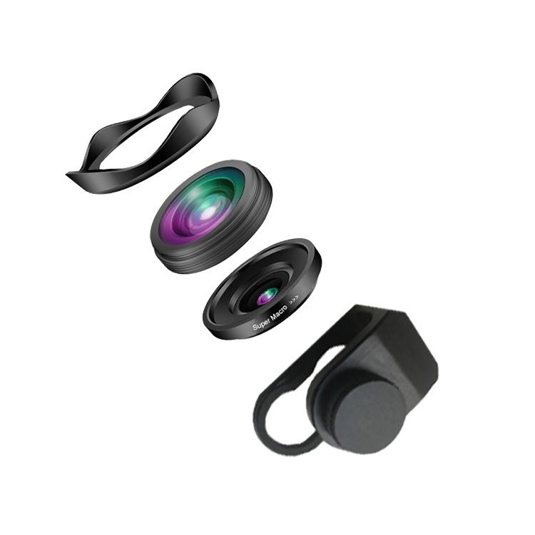 5k Hd 20x 120 Degree 2 in 1 Wide Angle Lens Mobile Macro Lens Mobile Phone Camera Lens Mini Portable Cell Phone Telephoto Len Bundle1