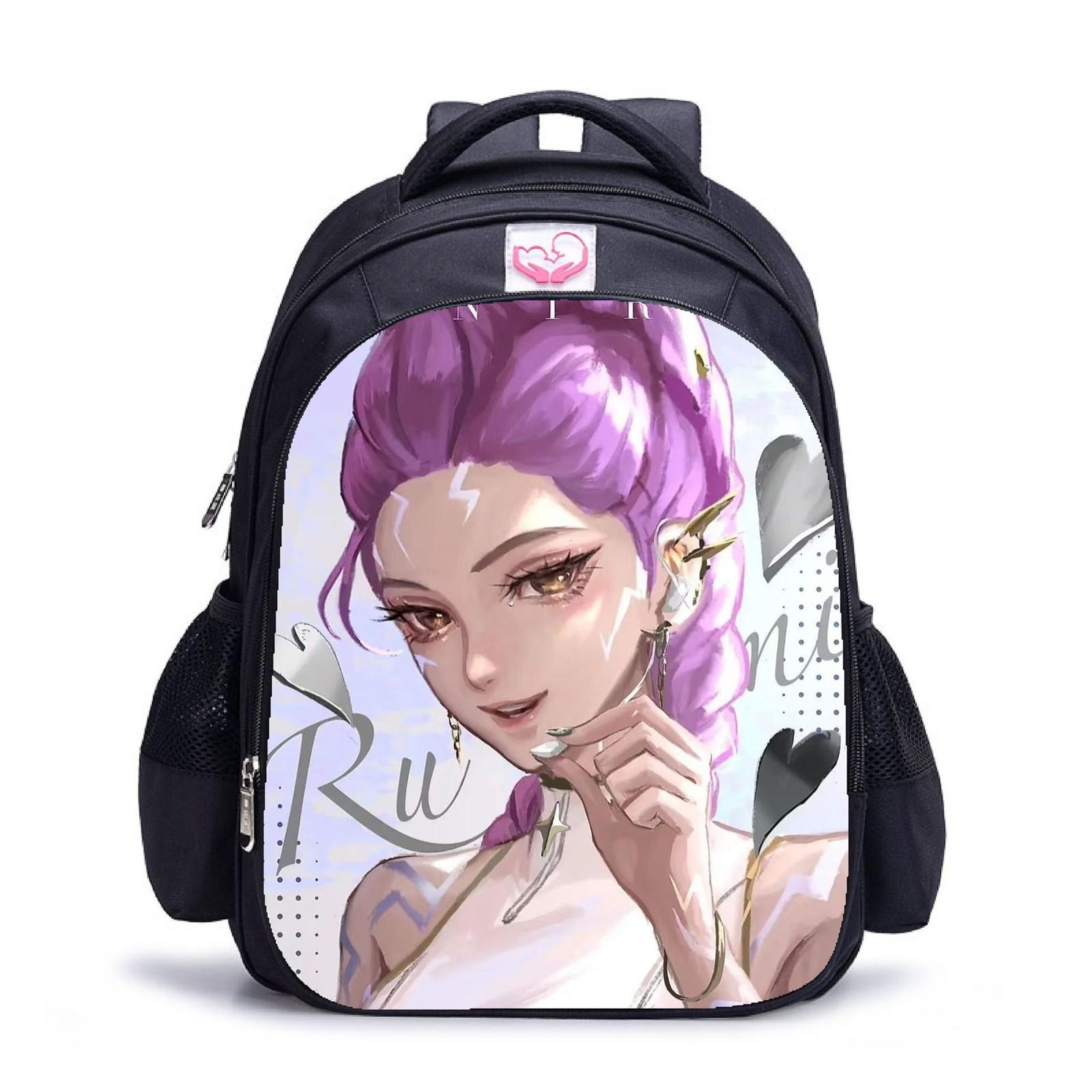 

Повседневная сумка через плечо с рисунком из мультфильма для учеников младших классов средней школы, рюкзаки большой вместимости One Size