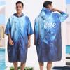 2025 Quick-Dry Hooded Swim Poncho with Zipper - Portable Bathrobe and Beach Towel