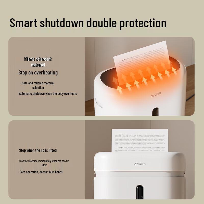 Deli G10 4-Level Cross-Cut Paper Shredder for Office/Home CN plug (adapter included)