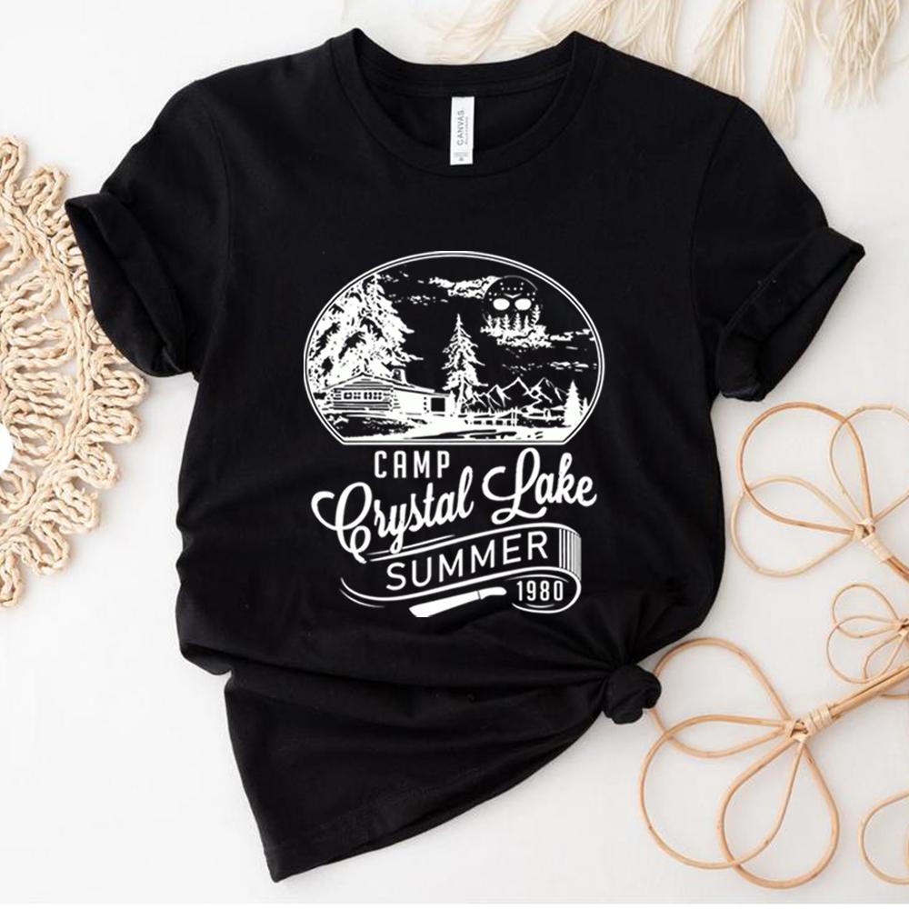 Vintage Camp Crystal Lake TShirt Horror Movie Retro Shirts Halloween Tees Gothic Shirt Unisex Summer Short Sleeves Casual Tops