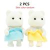 Rabbit Doll 1/12 Micro Dollhouse Reindeer Sheep Elephant Squirrel Family Kitchen Toy Miniature Furniture Set Girl Toy Gift
