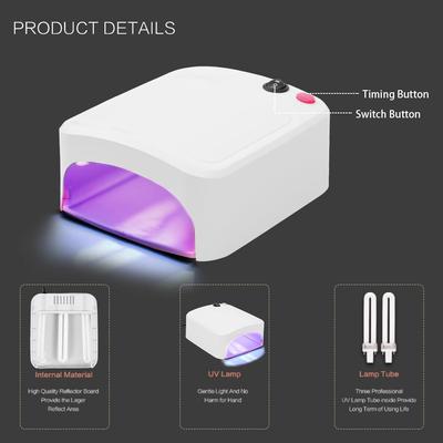 36W LED lampa Sušič nechtov 3 trubicová UV lampa na sušenie Gél Polish Časovač Vytvrdzovanie gélu Ľahká manikúra
