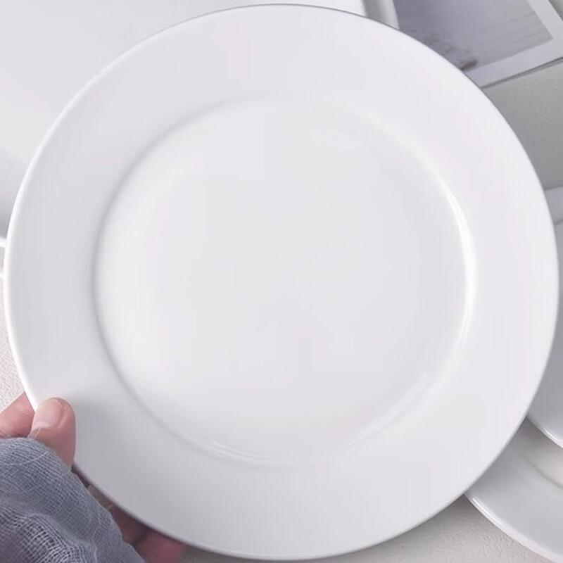 Shanyufu Ceramic Pure White Dinner Plates