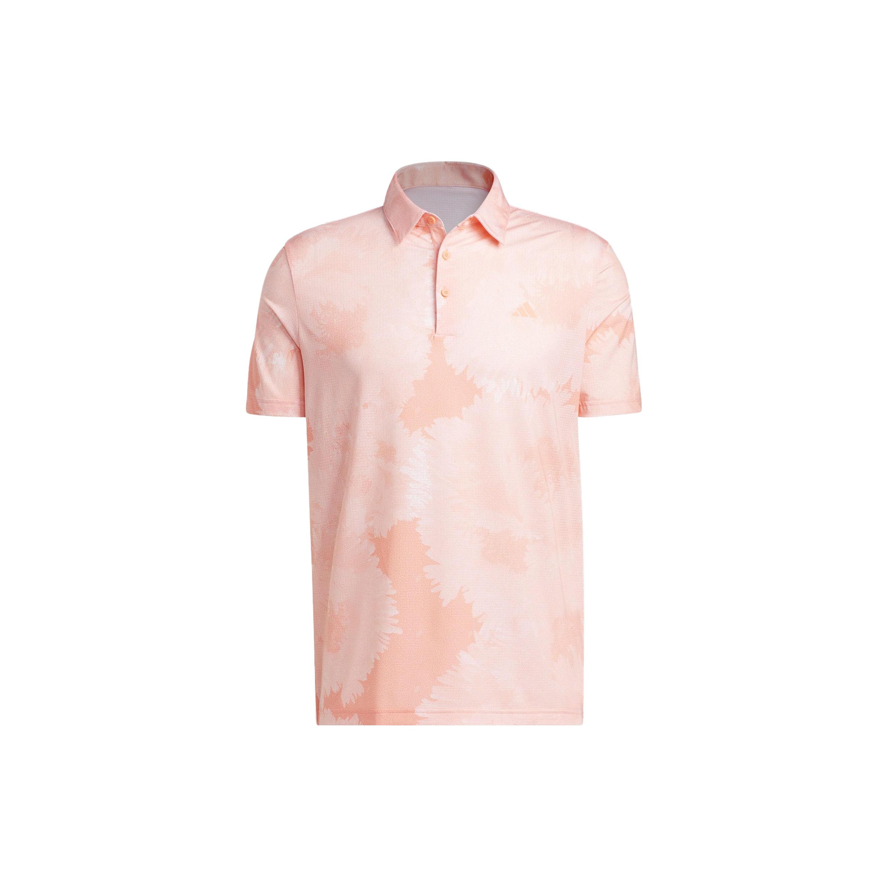 

Adidas Pattern Straight Cut Short Sleeve Polo Shirt Men Polo Shirts Pink HS1130 XL