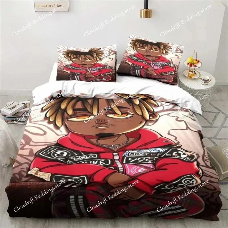 Rap Singer J-Juice W-Wrld 3D Print Bedding Set Single Twin Full Queen King Size Bed Set Adult Kid Bedroom Bedding Gift