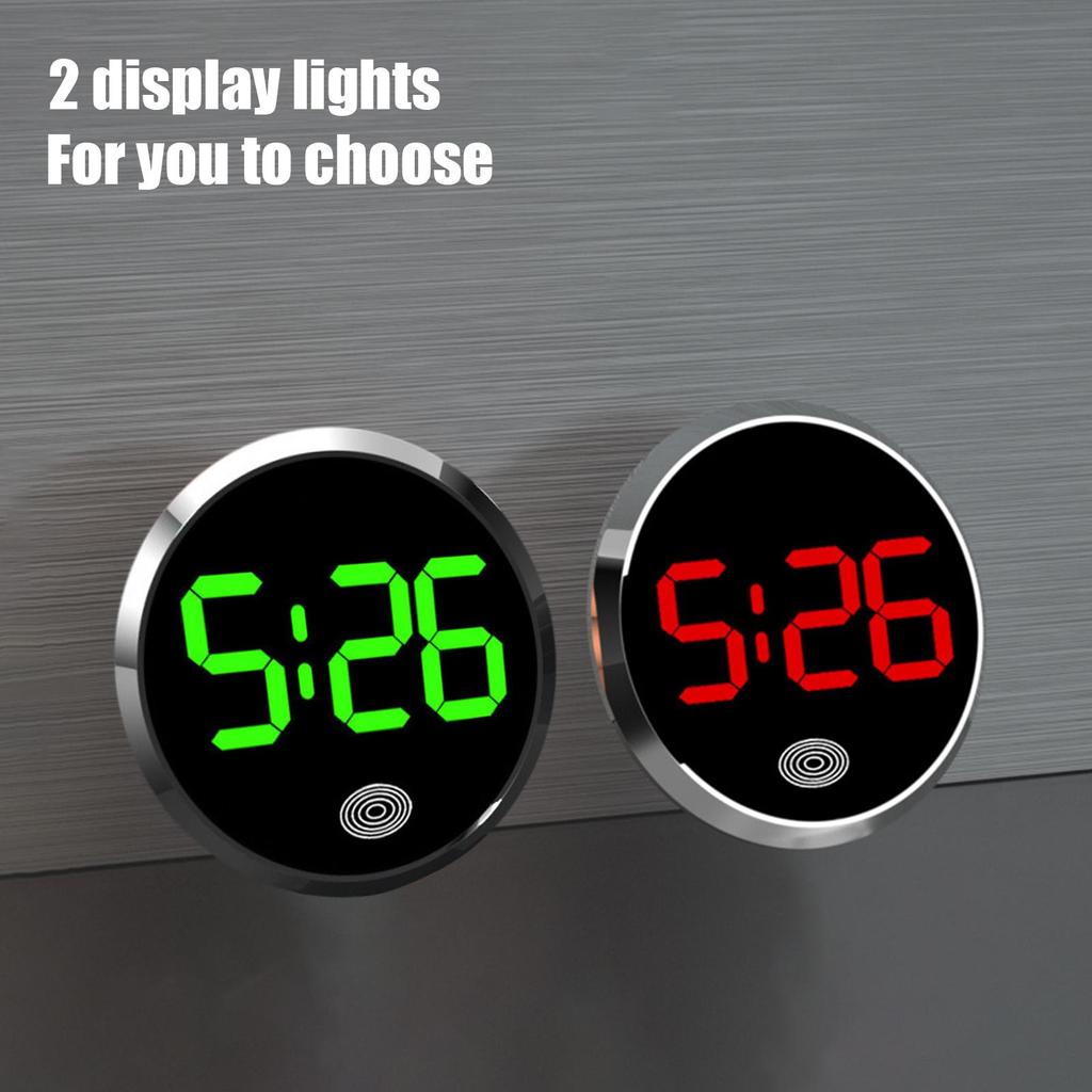 Mini Alloy Clock For Car Glow In The Dark Car Dashboard Watch Round Small Analog Clock Led Automotive Interior Accessories