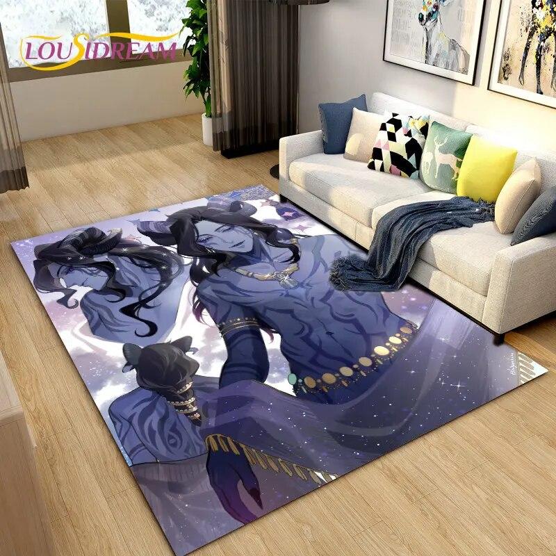 Record of Ragnarok, Cartoon Anime Area Rug,Carpet Rug for Living Room Bedroom Sofa Doormat Decoration,Kids Non-slip Floor Mat