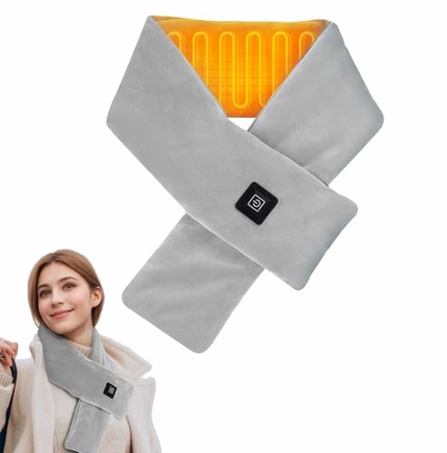 

ZAFEE Электрический подогреватель шеи, USB-шарф с подогревом, 3 режима температуры, Стирка, Унисекс (Серый - Требуется портативный источник питания, продается отдельно)