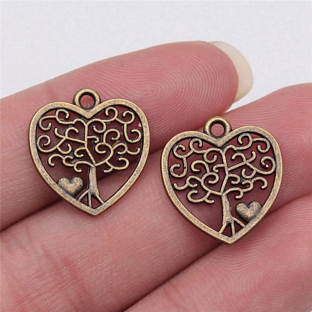 

Круглые подвески в виде дерева жизни, пара ювелирных изделий, модные принадлежности A16-10pcs-17x18mm