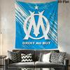 Olympique De Marseille Wall Hanging Printed Fabric Blanket Decorative Tapestries for Bedroom Living Room Home Decor