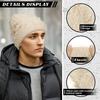 Distressed Knitted Beanie Fuzzy Winter Hats Thick Warm Beanies Y2k Beanie Snow Knit Cap Skull for Women Men