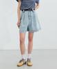ROIROI Pintuck Denim Shorts - Light Blue